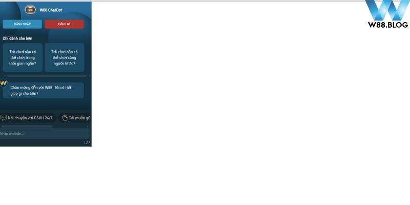 W88 31 Live chat 24/7 cùng W88